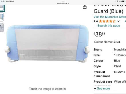 Photo of free Lindam easy fit bed guard 18 months to 3 years (Llandyfan SA18) #1