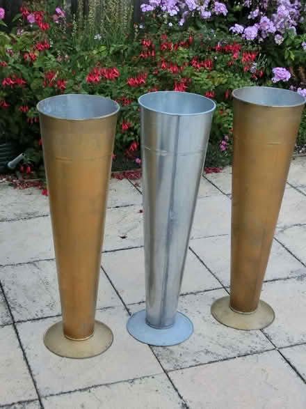 Photo of free Tall metal vases x 3 - Ascot Berkshire (North Ascot SL5) #1