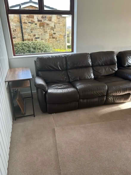 Photo of free Brown leather sofa (HD8) #1