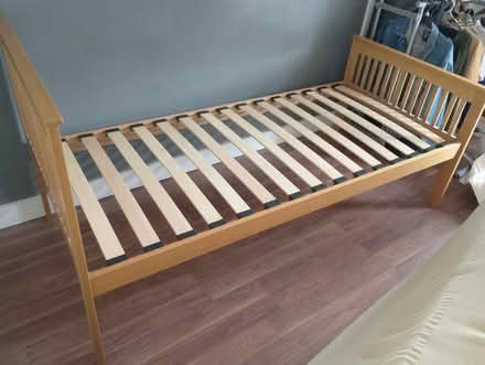Photo of free Single bed frame (wooden) (Eastbourne BN20) #1