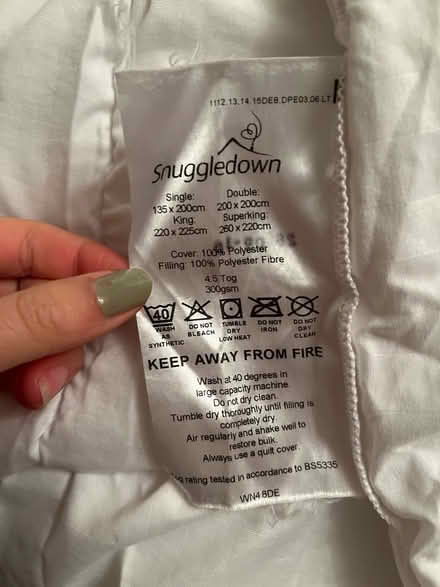 Photo of free 4.5tog snuggledown duvet (Bletchley MK3) #1