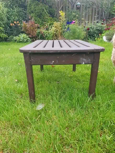 Photo of free Small Wooden Table for outdoors (Dun Laoghaire/glenageary) #2