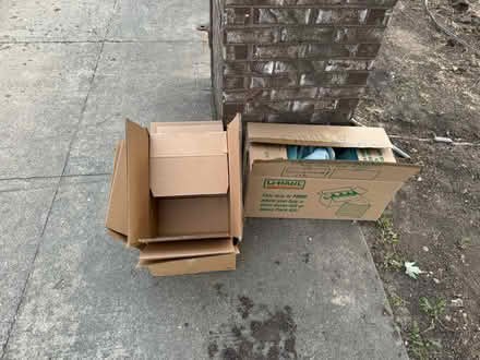 Photo of free boxes, 1 dish box w/ slips (Barrington Hills) #1