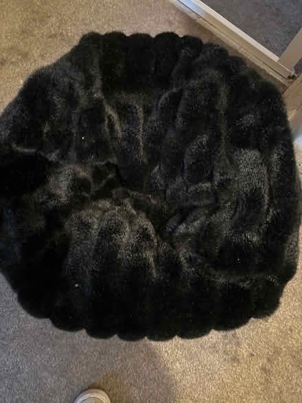 Photo of free Black fluffy beanbag (St albans) #1