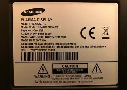 Photo of free Samsung 46” Plasma TV (Scone PH2) #3