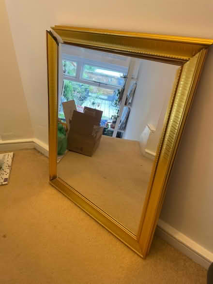 Photo of free Mirror with gold frame (Streatham Hill SW16) #1