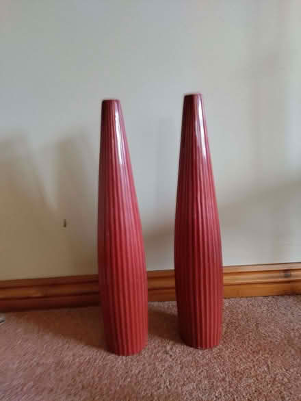 Photo of free 2 tall red vases (Buckskin RG22) #1