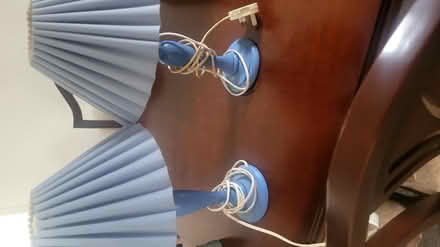 Photo of free 2 blue table/ bedside lamps (BH11) #1