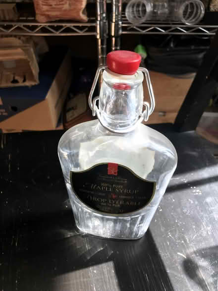 Photo of free empty syrop bottle with cool lid (Bloorcourt Village) #1