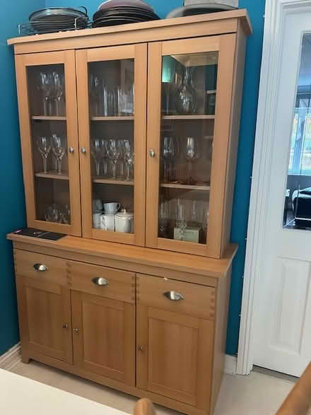 Photo of free beech display cabinet (Dundrum, Dublin 14) #1