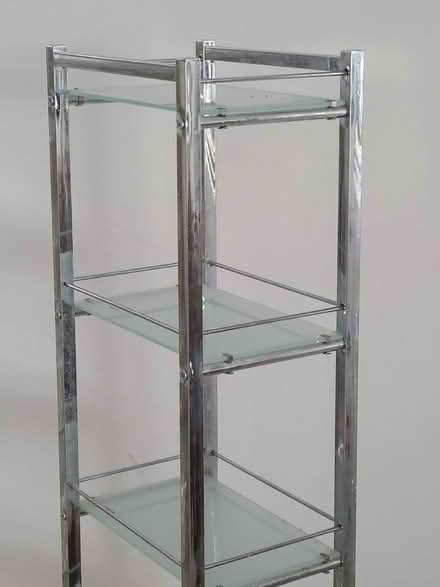 Photo of free Chrome and glass tower shelves (West Kirby CH48) #1
