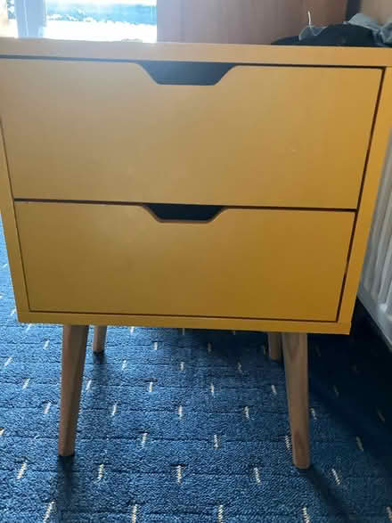 Photo of free 2 x Yellow bedside drawers (Nash MK17) #2