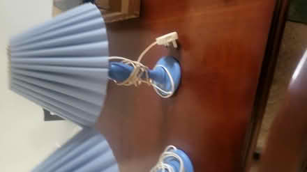 Photo of free 2 blue table/ bedside lamps (BH11) #2