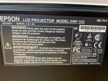 Photo of free Epson projector (no power cable) (KT17 - Stoneleigh) #3