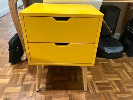 Photo of free 2 x Yellow bedside drawers (Nash MK17) #3