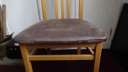 Photo of free Beech Dining Chair & cushioned seat (S8 Lowedges) #2