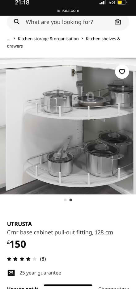 Photo of free NEW- ikea corner base unit carousel 128cm (Brays Grove CM18) #1