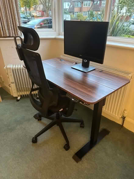 Photo of free Adjustable office desk and chair (CR0) #1