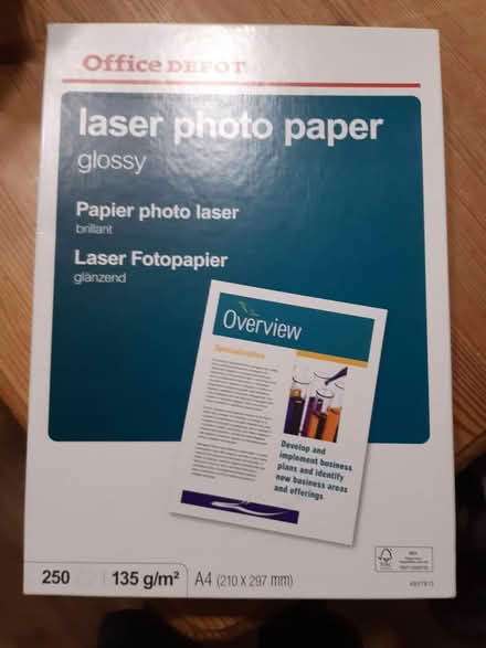 Photo of free Laser photo paper A4 (Parsons Heath, CO4) #1