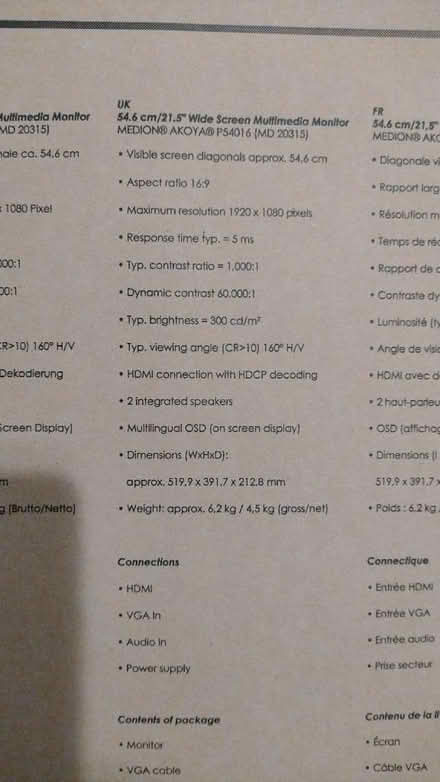 Photo of free Computer monitor (Wilstead MK45) #3