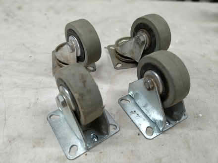 Photo of free 4 x 50mm rubber castors fixed & swivel WR5 (Red Hill WR5) #1
