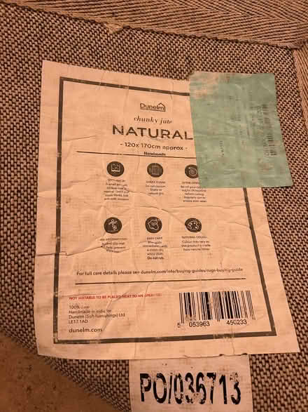 Photo of free Jute Rug (South Darley CP DE4) #2