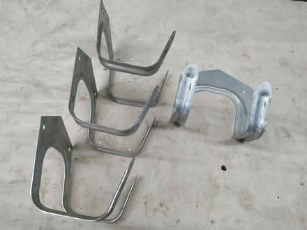 Photo of free 4 x steel shed tool brackets WR5 (Red Hill WR5) #1