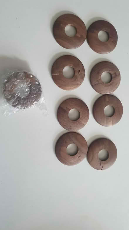Photo of free Nine wood radiator pipe covers (Dalston E8) #1