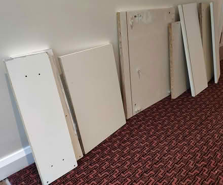 Photo of free white melamine chip board, kitchen cupboard fronts & sides (Roundhay LS8) #1