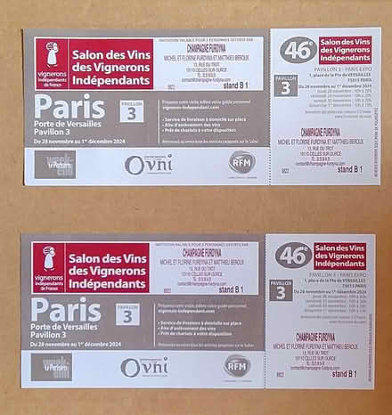 Photo of free tickets to the Paris wine fair (Arsenal Finsbury Park N4) #1