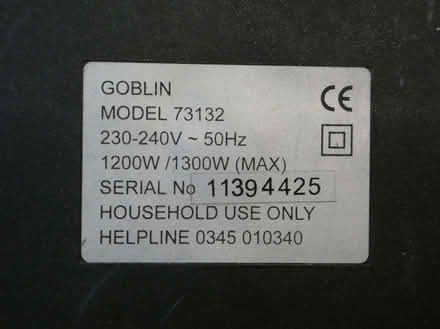 Photo of free Goblin cylinder vacuum cleaner (Aggborough DY10) #2