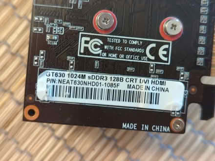 Photo of free Palit Nvidia GT 630 1GB DDR3 Graphics Card (not working) (Yate BS37) #4