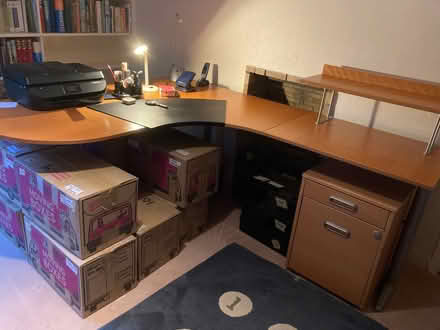Photo of free Huge big office desk and filing drawers (Bonaly EH13) #2