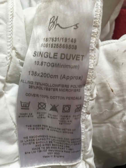 Photo of free 2x Single Duvets (Jesmond NE2) #2