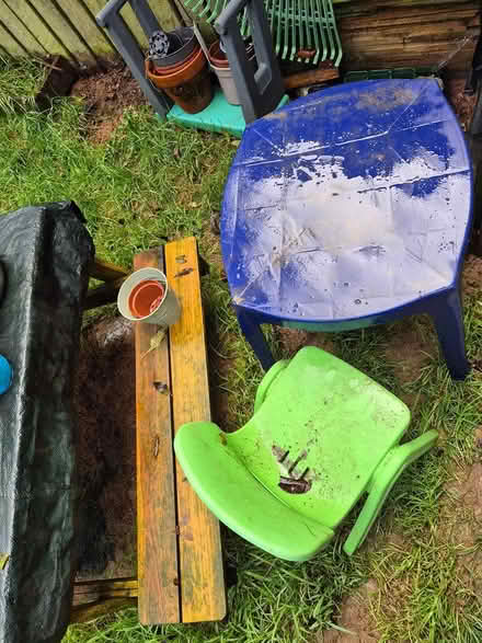 Photo of free Childs table, chair & toys (paignton Borough road) #1