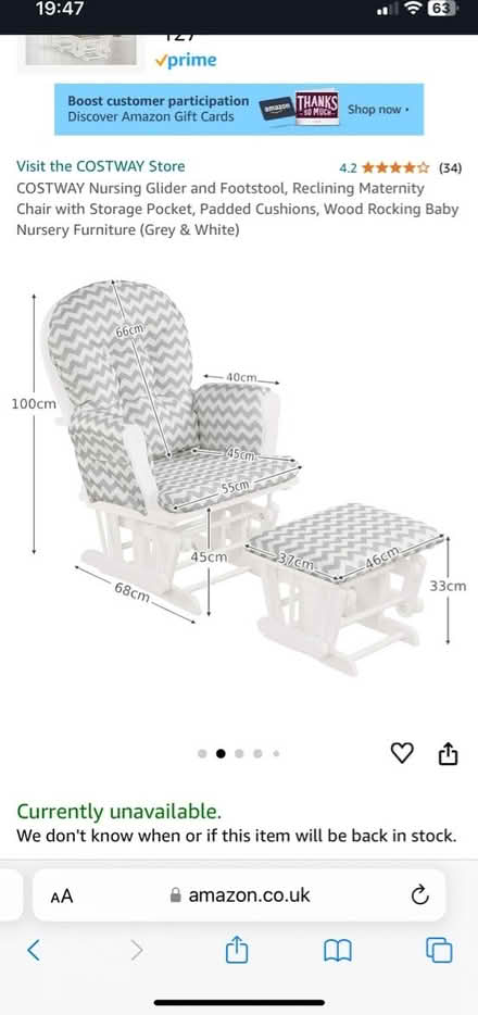 Photo of free Nursing chair and stool (Tunbridge Wells) #1