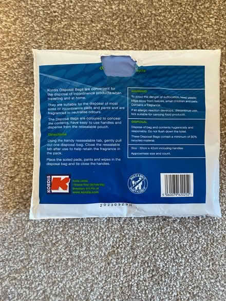 Photo of free Disposal bags for nappies etc (DE6 Hulland Ward) #2