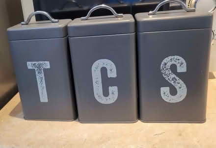 Photo of free Tea/Coffee/Sugar canisters (Glazebury WA3) #1