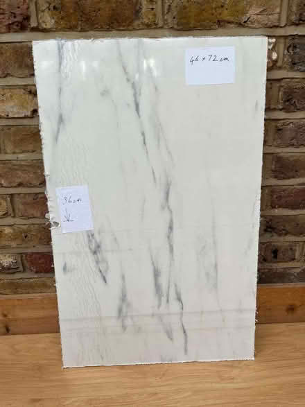 Photo of free 4 x 12mm thick white melamine laminate marble offcuts (Ealing W5) #4