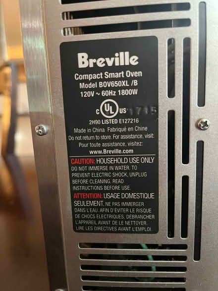 Photo of free Breville Toaster Oven - Used (Downtown Annapolis) #2