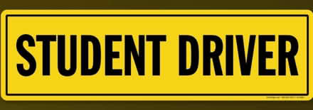 Photo of magnetic student driver sign (Arlington) #1