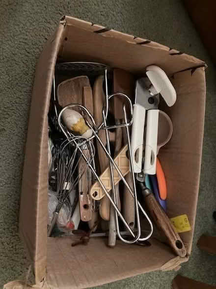 Photo of free Box of cutlery and kitchen utensils (Port of Wisbech PE13) #1
