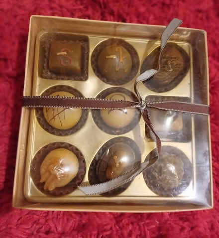 Photo of free Box of 9 mixed chocolate shaped teelights (Bilton CV22) #1