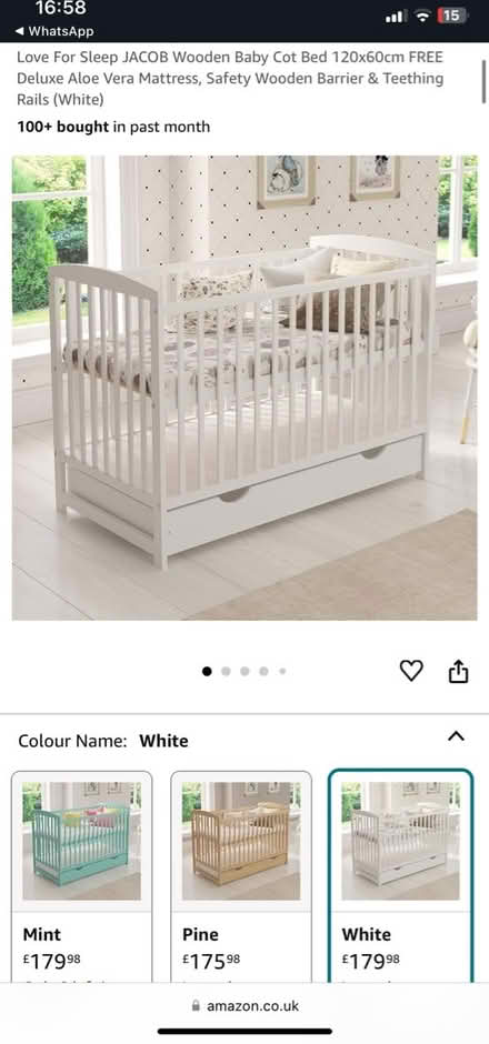 Photo of free Cot/cot bed (Tunbridge Wells) #1
