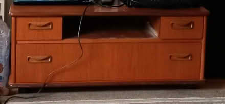 Photo of free Tv stand with draws below. Wooden. Good condition (Glanmule SY16) #1