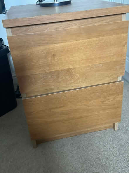Photo of free Small 2 drawer bedside cabinet from Ikea- maybe malm? (Colletts Green WR2) #1