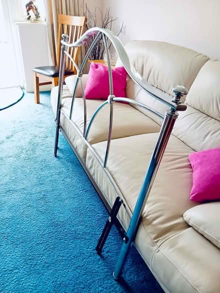 Photo of free Lovely Chrome Headboard 4.6ft (Hailsham) #1