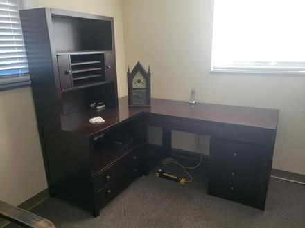 Photo of free L shaped desk. Crate and barrel (Belmont) #1