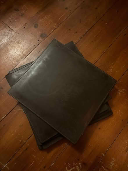 Photo of free Six brown leather place mats (Leyton E15) #1