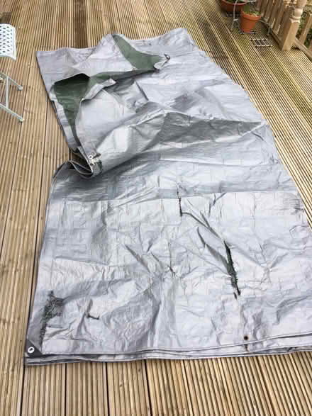 Photo of free Very large silver/green reverse tarpaulin (Springfield MK6) #1